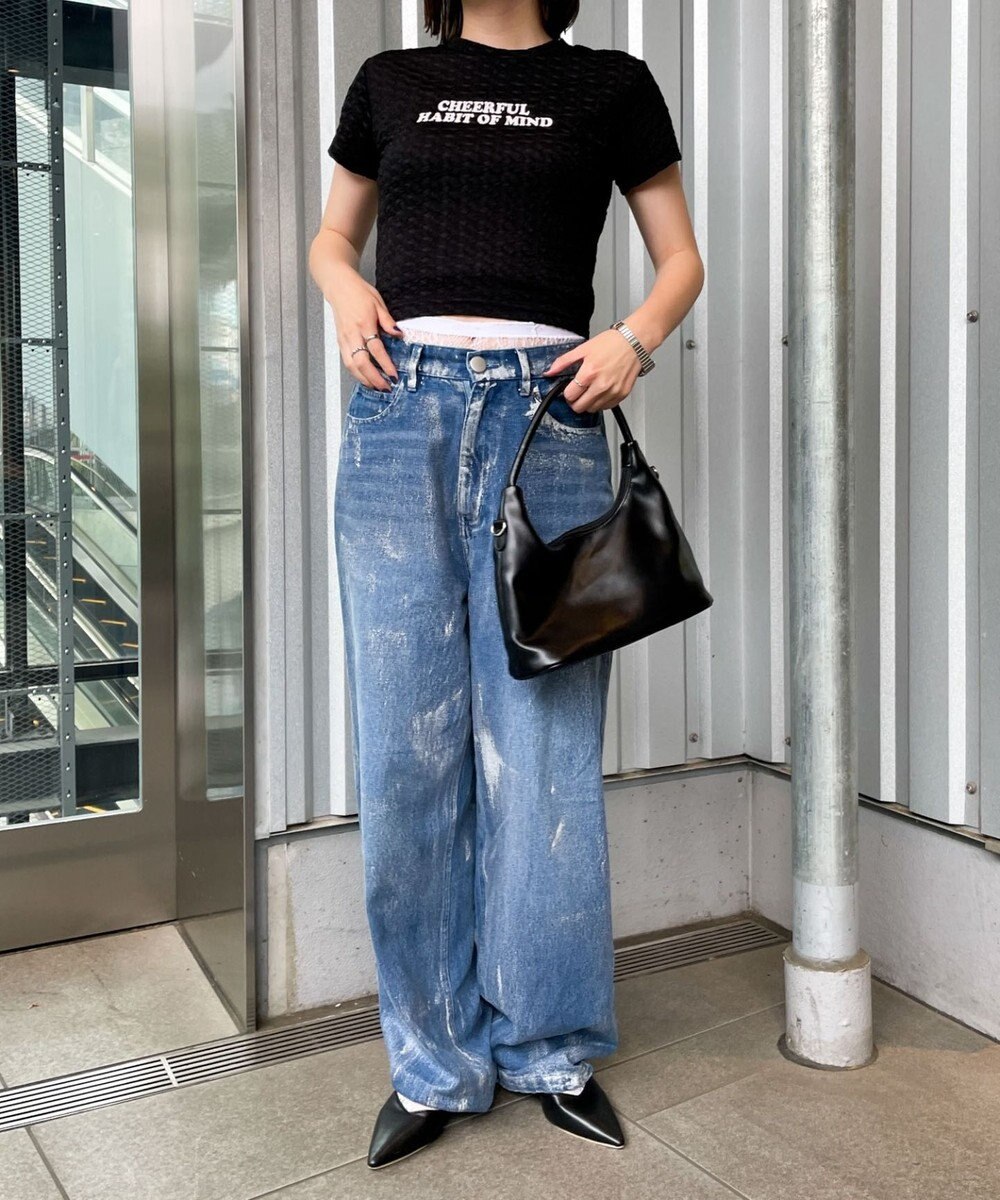 WEGO クリンクルプリントトップス 