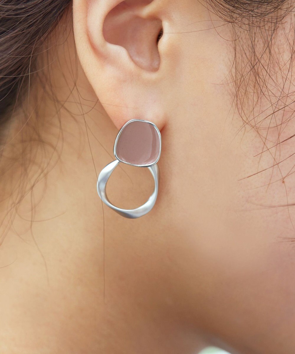 Tiaclasse カラーメタルリングピアス 