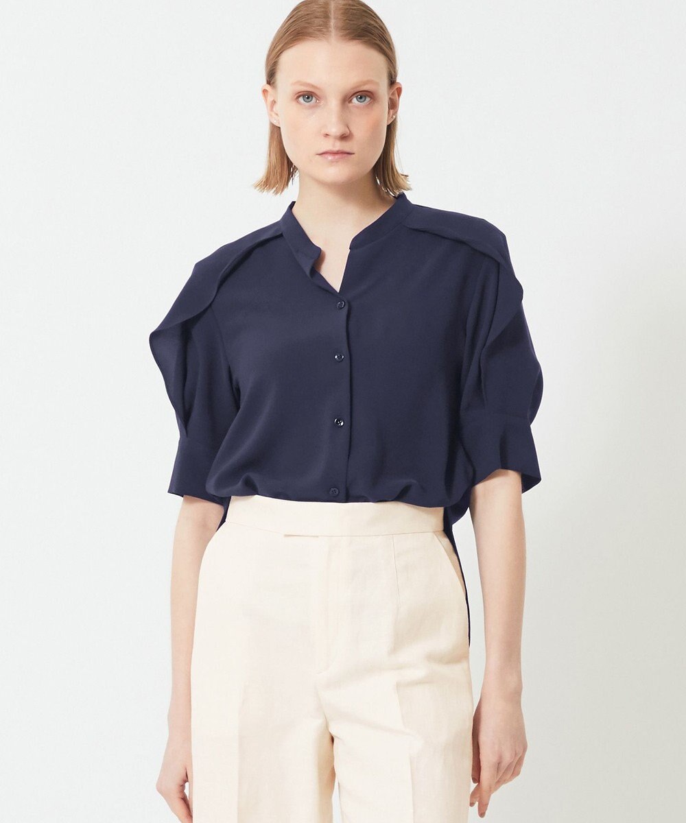 BEIGE， HYACINTH / スタンドカラーブラウス 