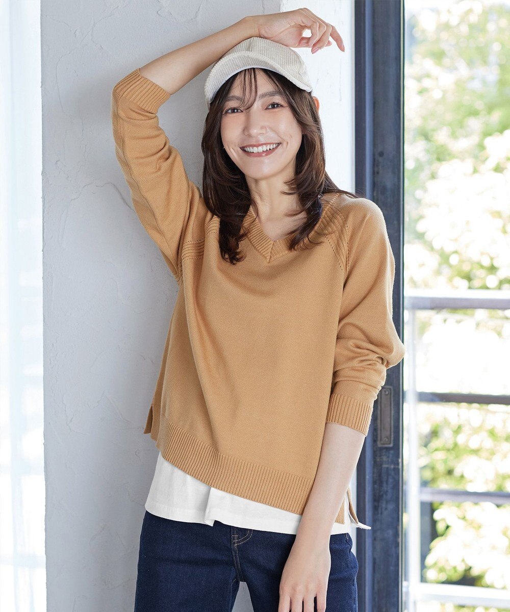 Tiaclasse 【安田美沙子さん着用・選べる2type】ラグランニットトップス 