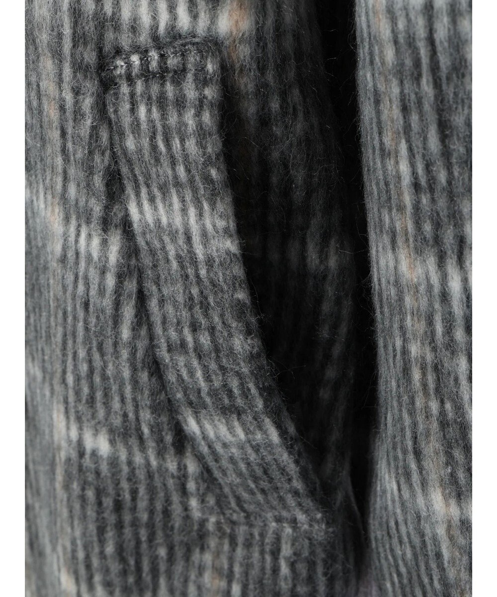 Green Parks コクーンシルエットチェックシャギーコート 