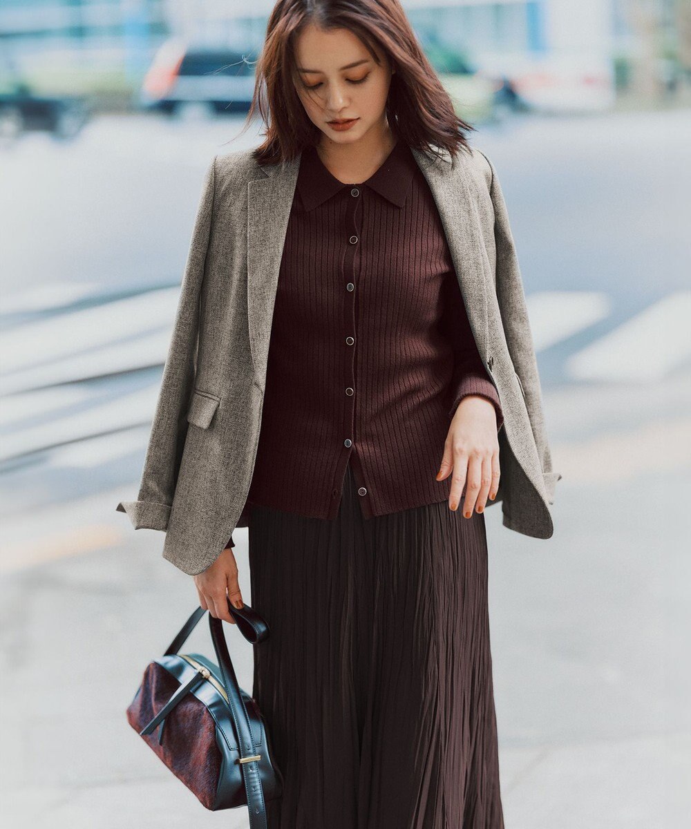 23区 【洗える】ウールライクカルゼ テーラード ジャケット 