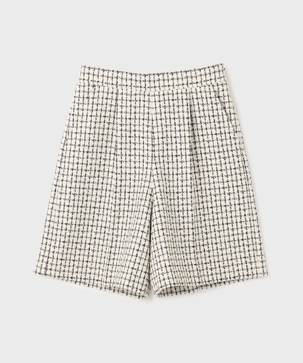 GRACE CONTINENTAL チェックツイードハーフパンツ 