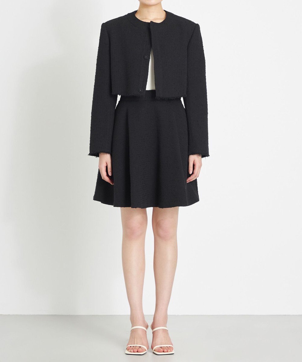 NAVE 【Nave】ストライプツィード  フレアースカート 