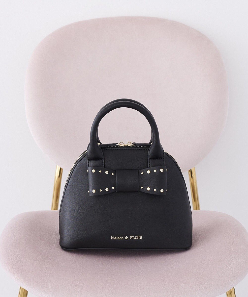 Maison de FLEUR リボンハーフムーン２Ｗａｙバッグ 