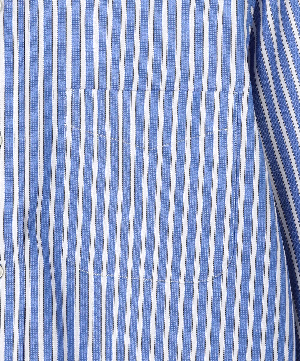 J.PRESS MEN 【PREMIUM PLEATS / 形態安定】スーピマコットンパナマストライプ シャツ / B.D. 