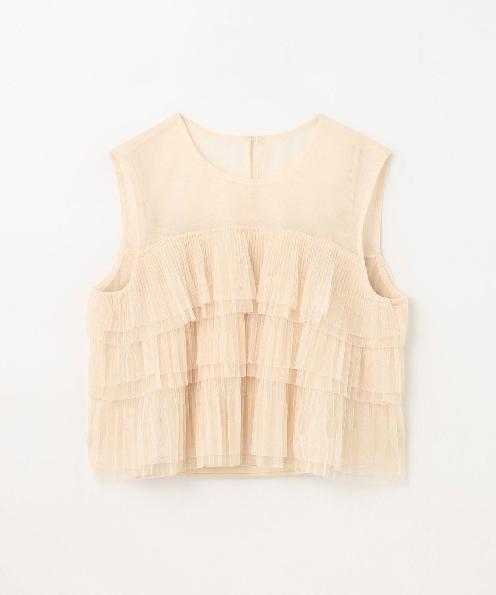 GRACE CONTINENTAL チュールフリルノースリーブ 