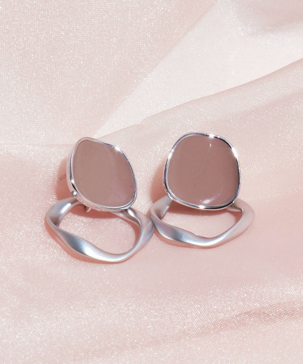 Tiaclasse カラーメタルリングピアス 