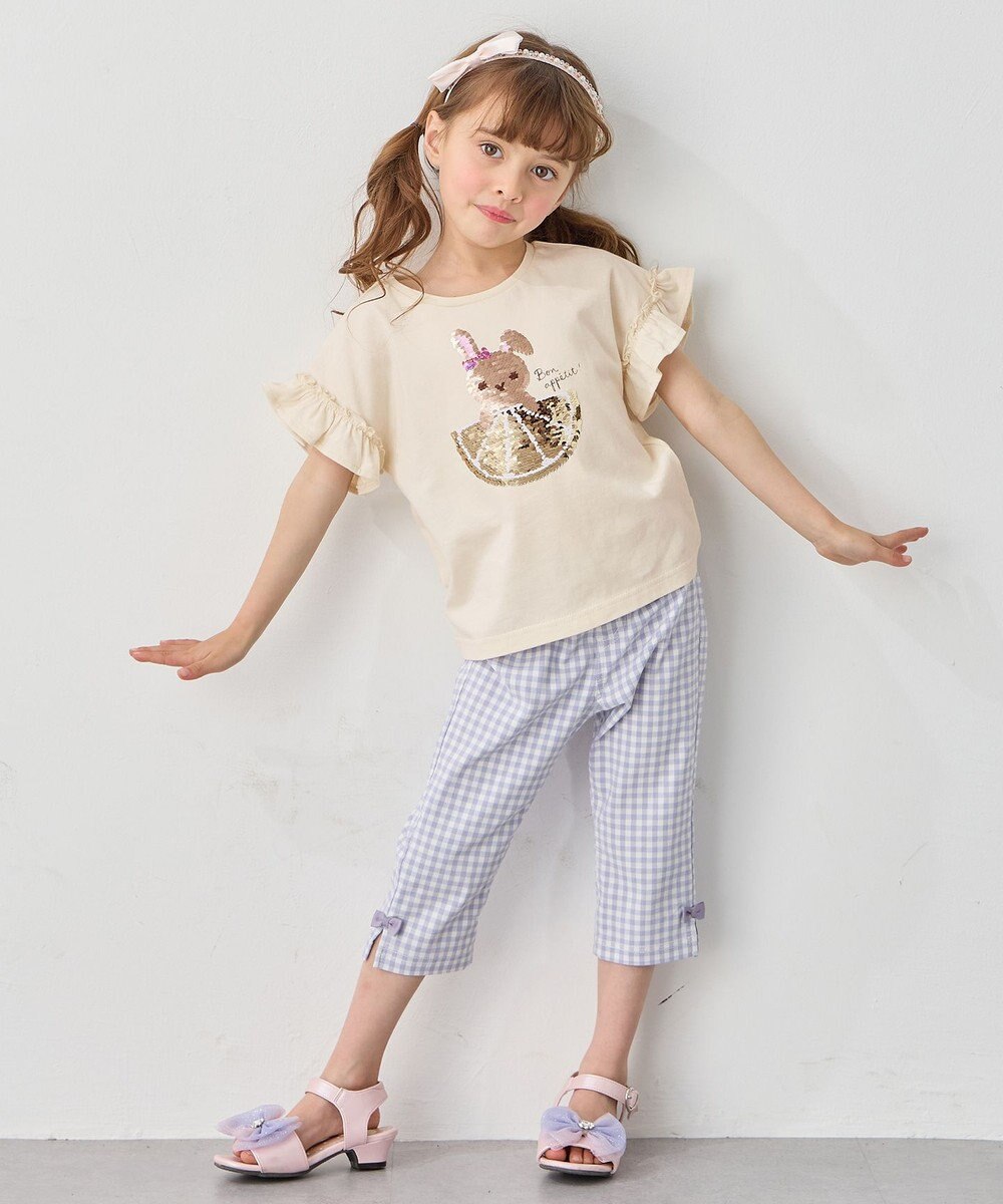 ANY KIDS 接触冷感 しろくま ミラクルスパンコール Tシャツ 