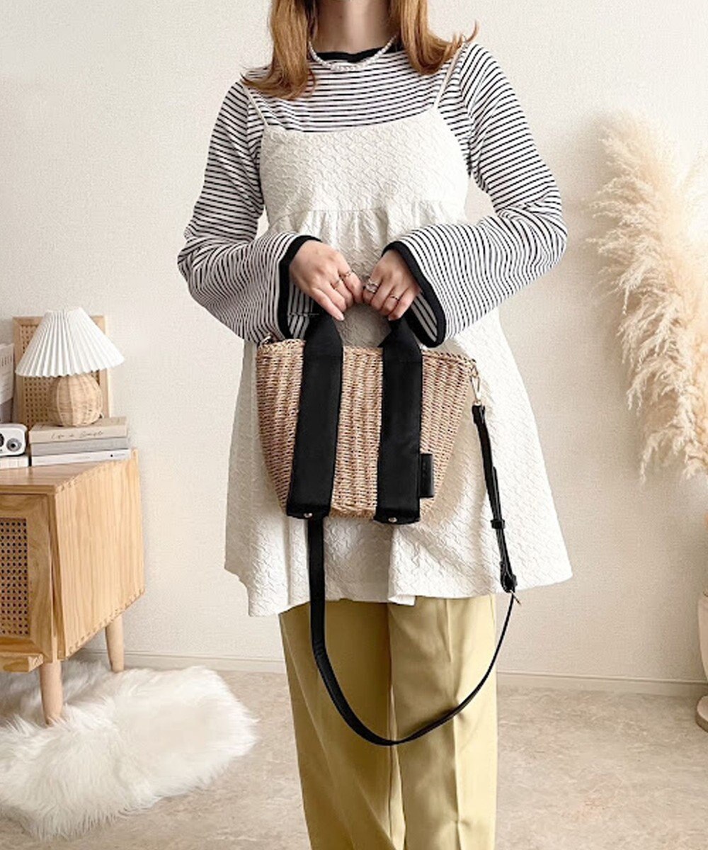 LA BAGAGERIE 【maison vert】【ペーパー素材使用】2WAYかごバッグ 