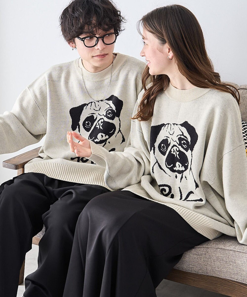 WEGO オーバーフィットジャガードプルオーバー 