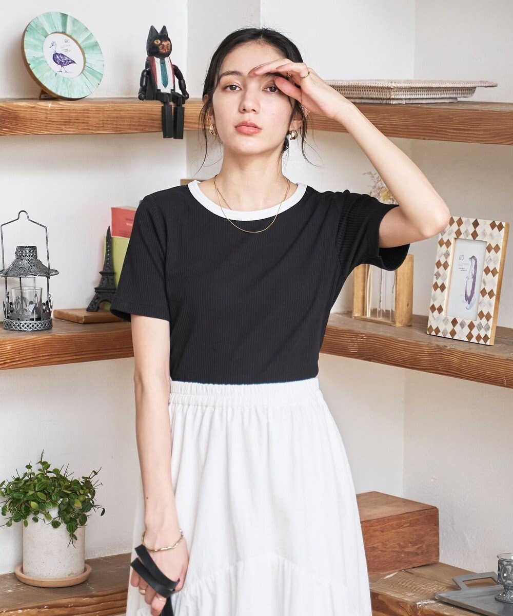 WEGO 【洗える/SML】コンパクトリブT 