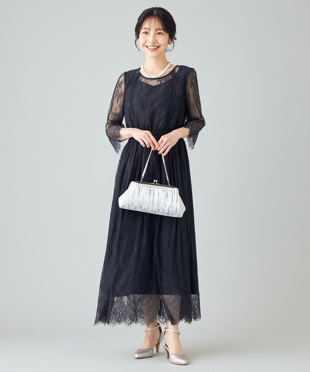 ANY SIS 【洗える】パネルレース ドレス 