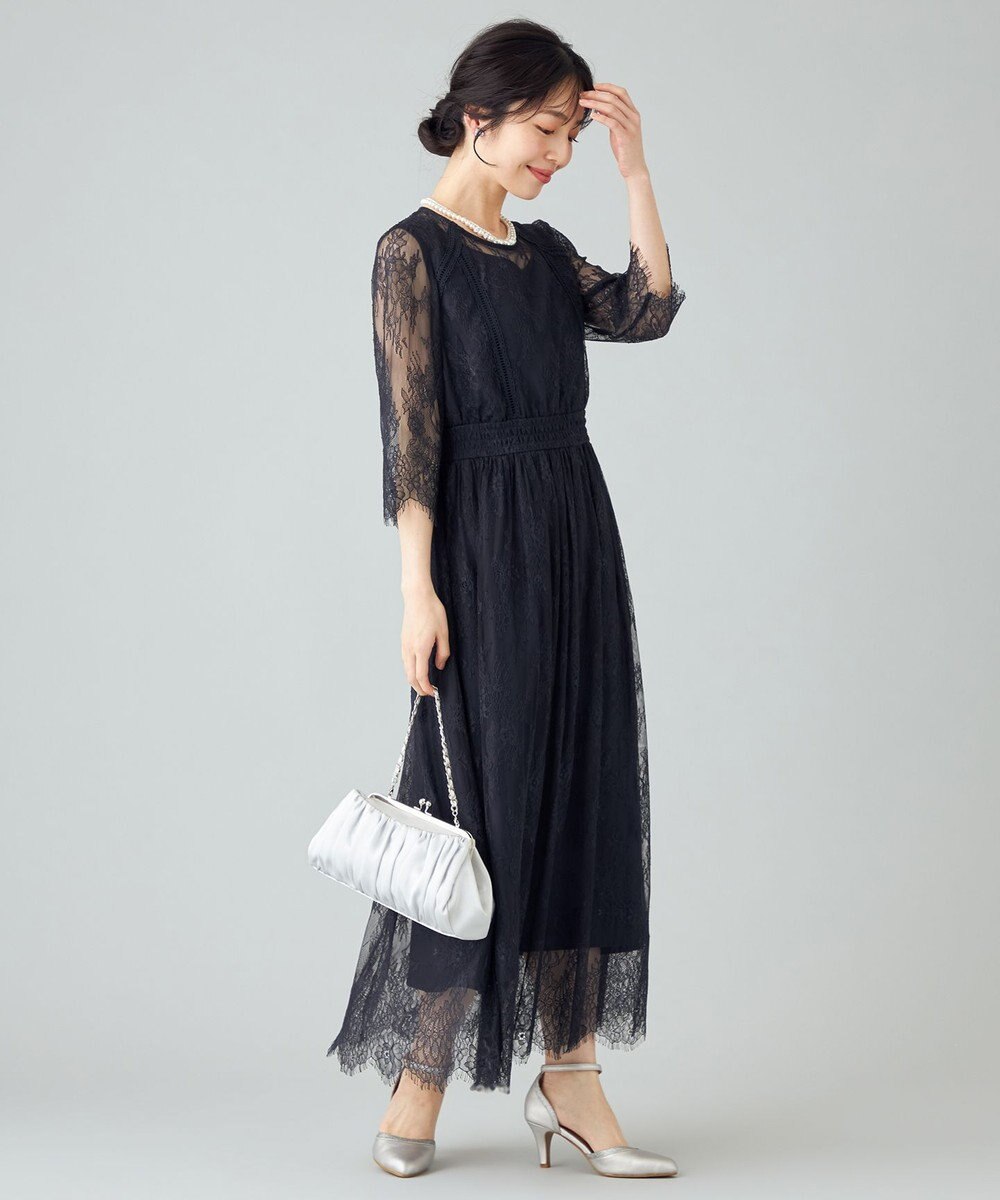 ANY SIS 【洗える】パネルレース ドレス 