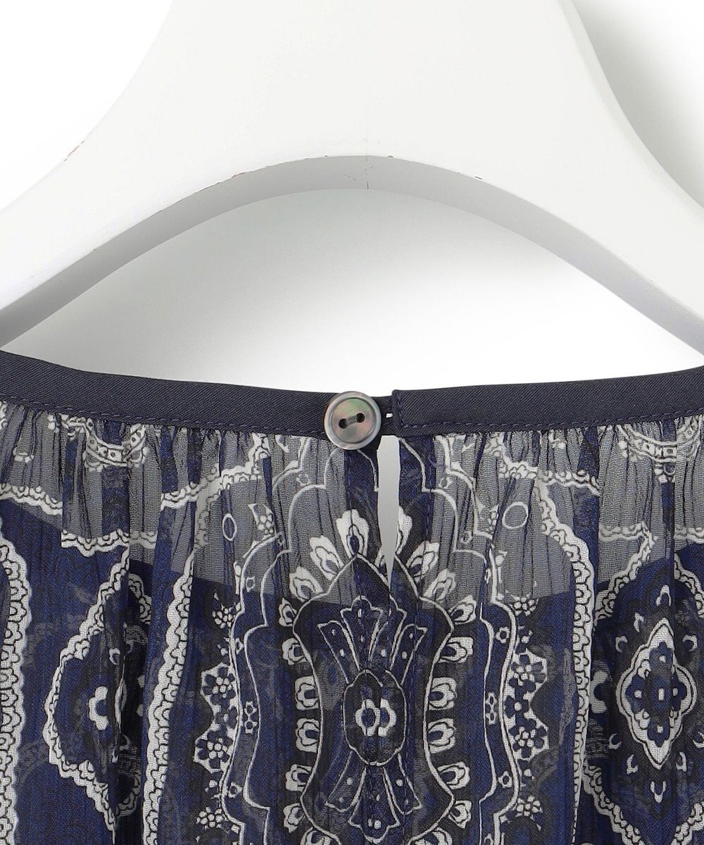 23区 S 【洗える】オーナメントプリント ブラウス 