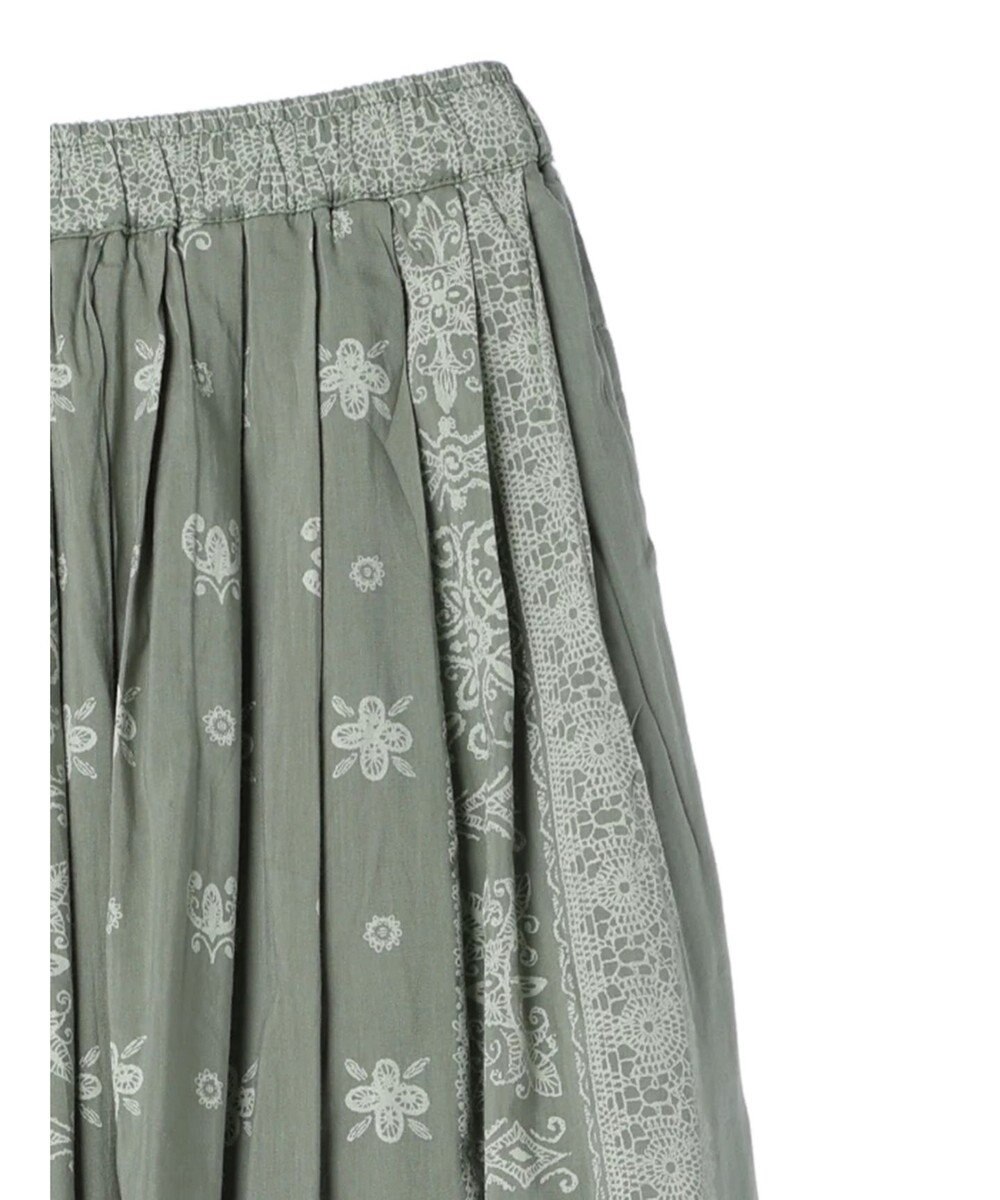 CRAFT STANDARD BOUTIQUE パネル柄マキシギャザースカート 