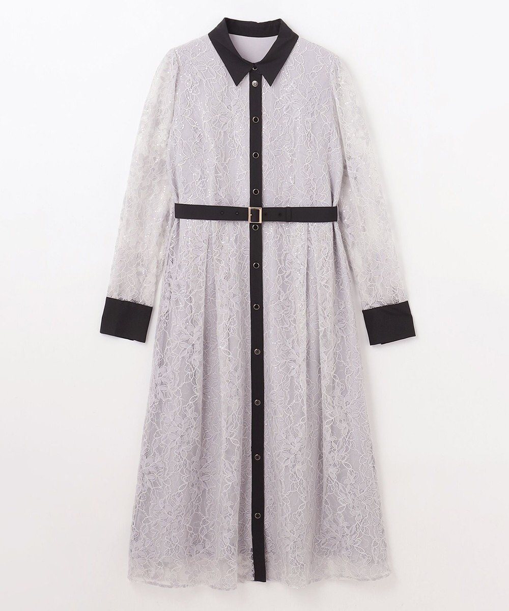 GRACE CONTINENTAL レーススパンコールワンピース 