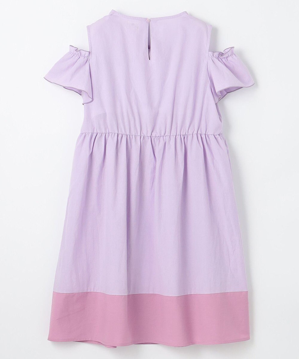 組曲 KIDS 【UVケア】【150-160㎝】バイカラー ワンピース 