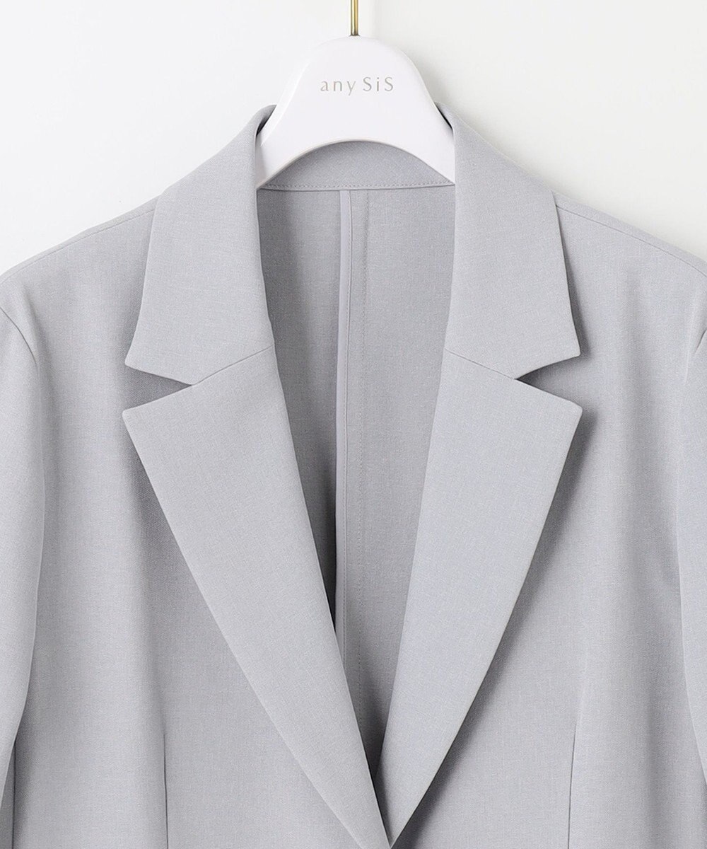 ANY SIS 【美人百花7月号掲載】リネンライクポリエステル テーラード ジャケット 