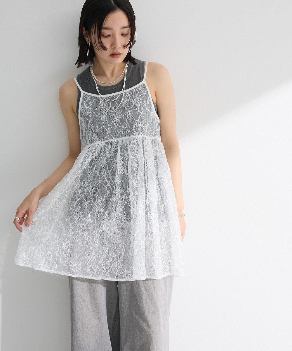 Green Parks 前後２ＷＡＹレーススパンコールビスチェ 