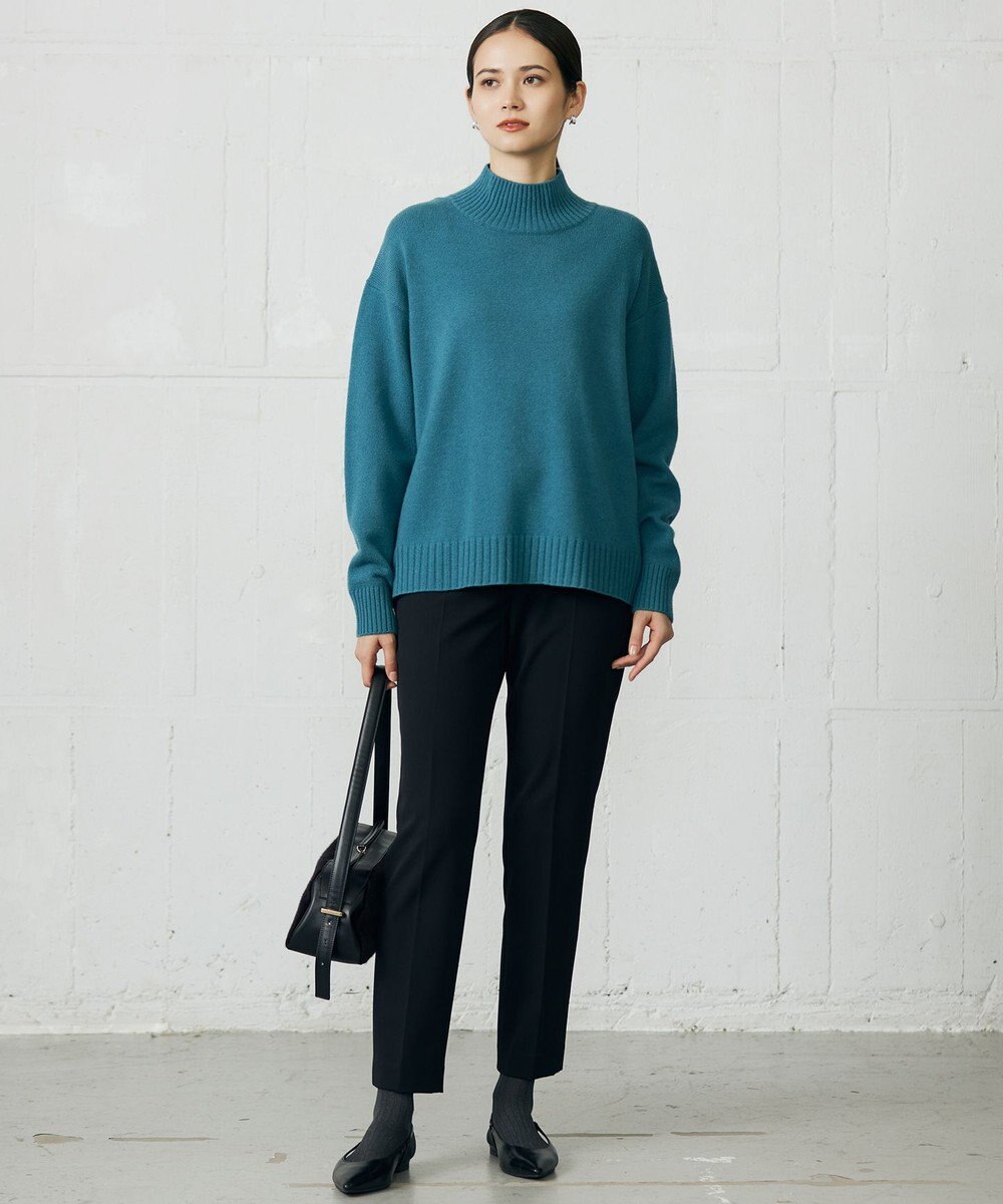 自由区 ウールカシミヤブレンドハイネック ニット 