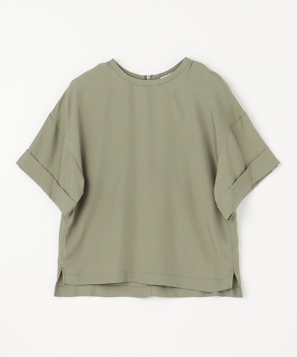 NAVE 【ReNAVE・セットアップ可/洗える/UVケア/接触冷感】フィブリルシャンブレー Tブラウス 