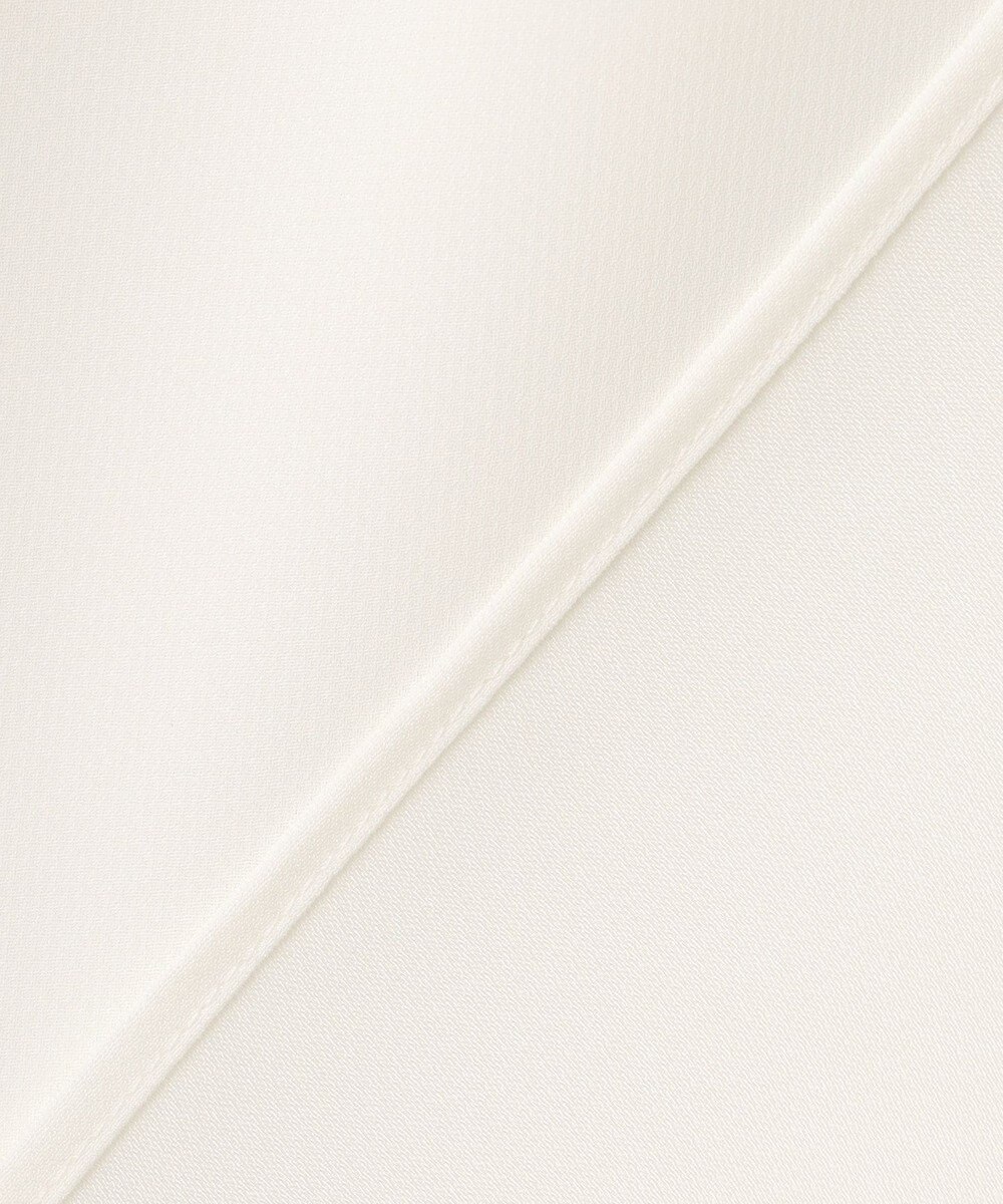 ICB 【洗える】BackSatinAmunzen 5分袖ラッフルデザインブラウス 