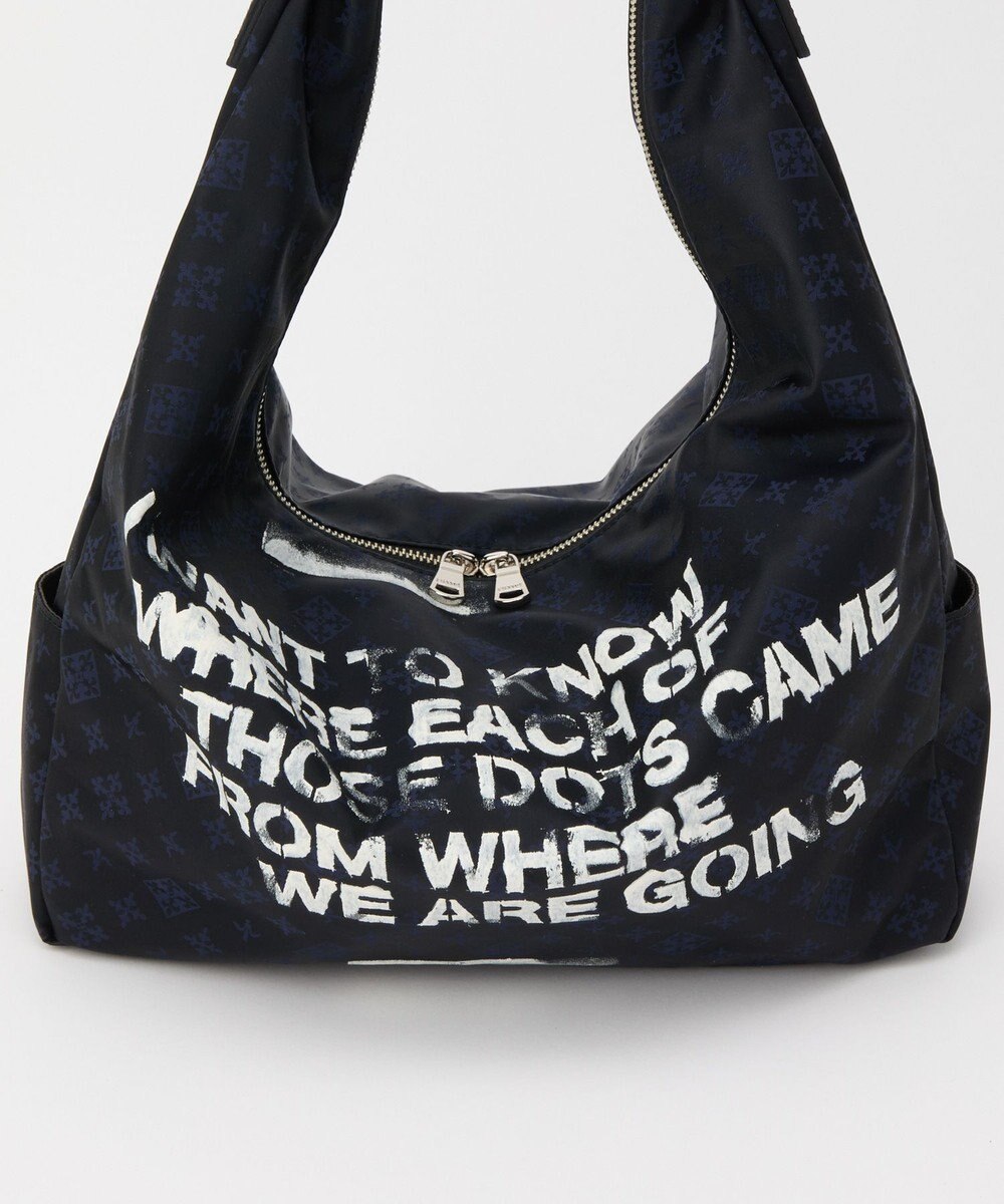 russet ステンシル風プリント ナイロン2WAYショルダーバッグ(SF-271) 