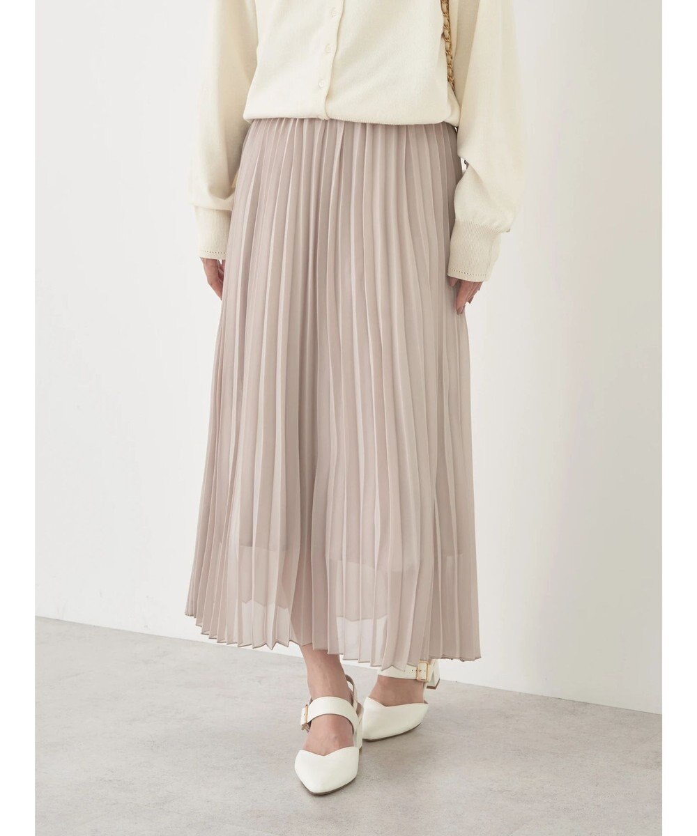 earth music&ecology すきな丈シフォンプリーツスカート 