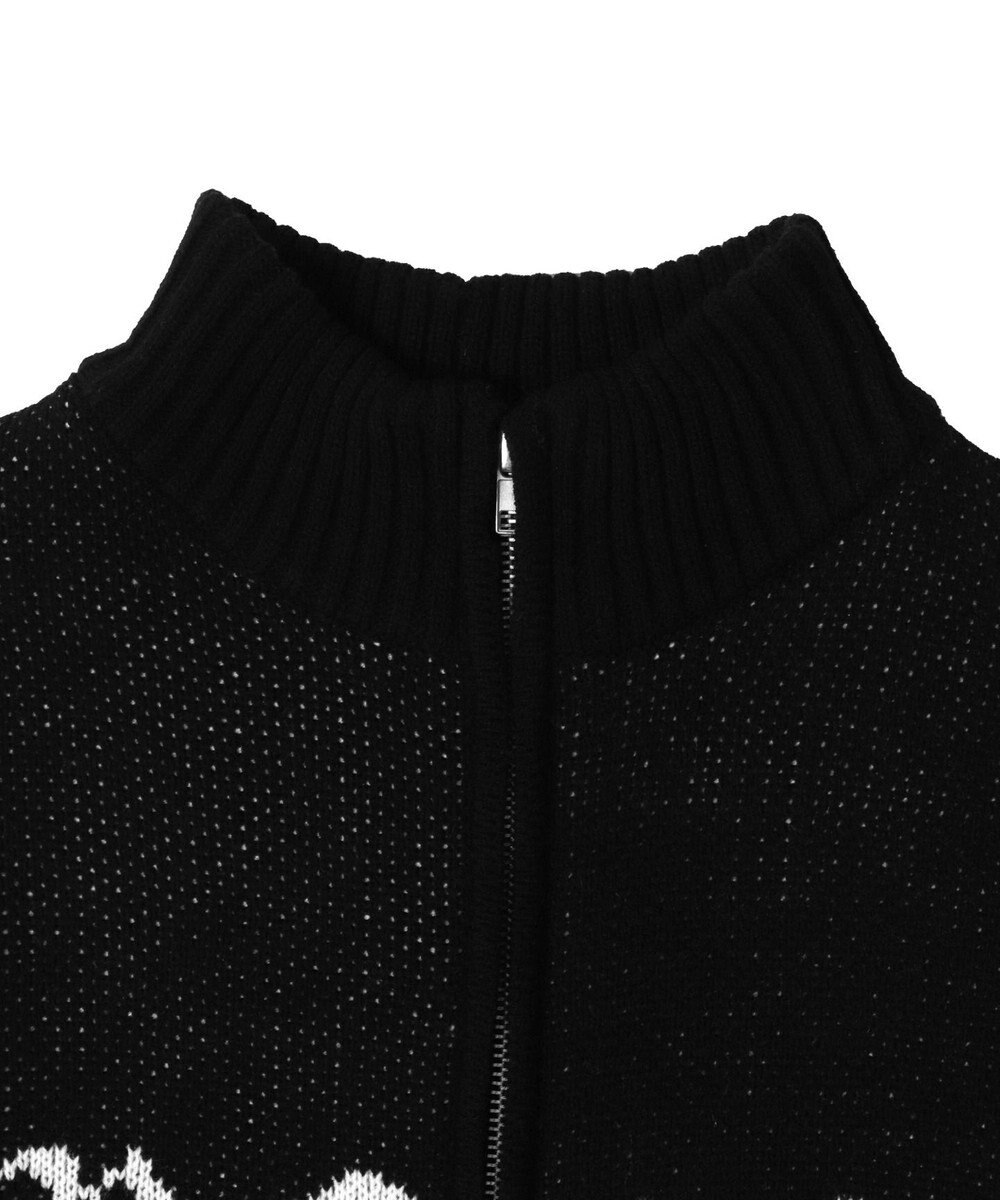 WEGO クロスダメージニットBIGブルゾン 