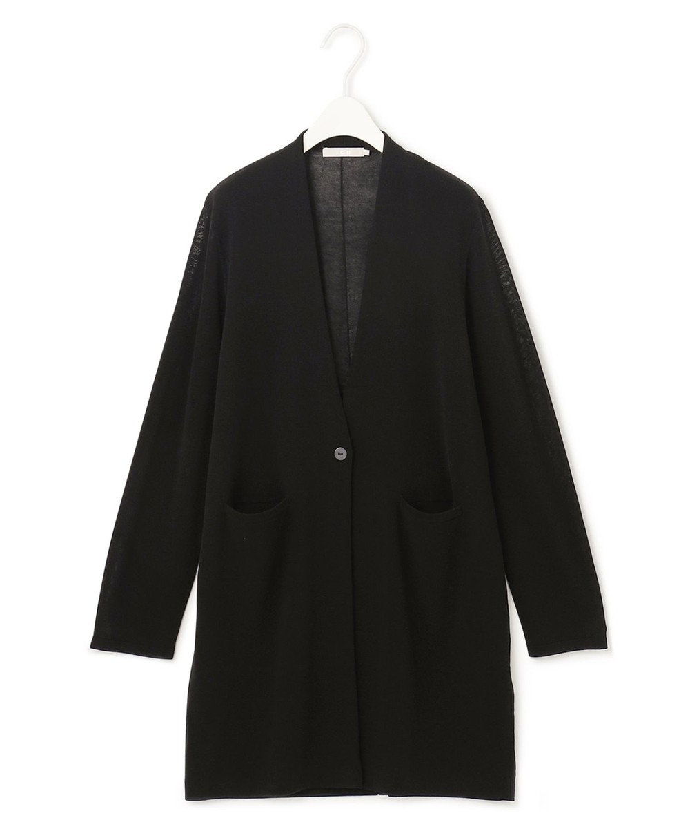 ICB 【洗える】 ドライコットンアセテート ニットジャケット 