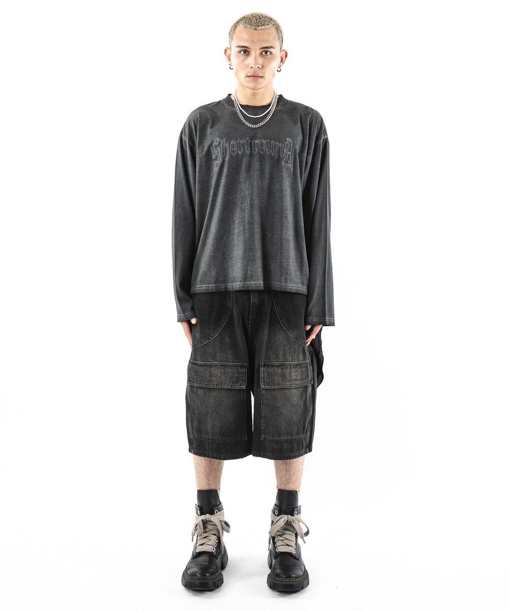 WEGO 【ユニセックス着用ITEM/MLサイズ展開】コールドダイダメージアップリケT（LS） 