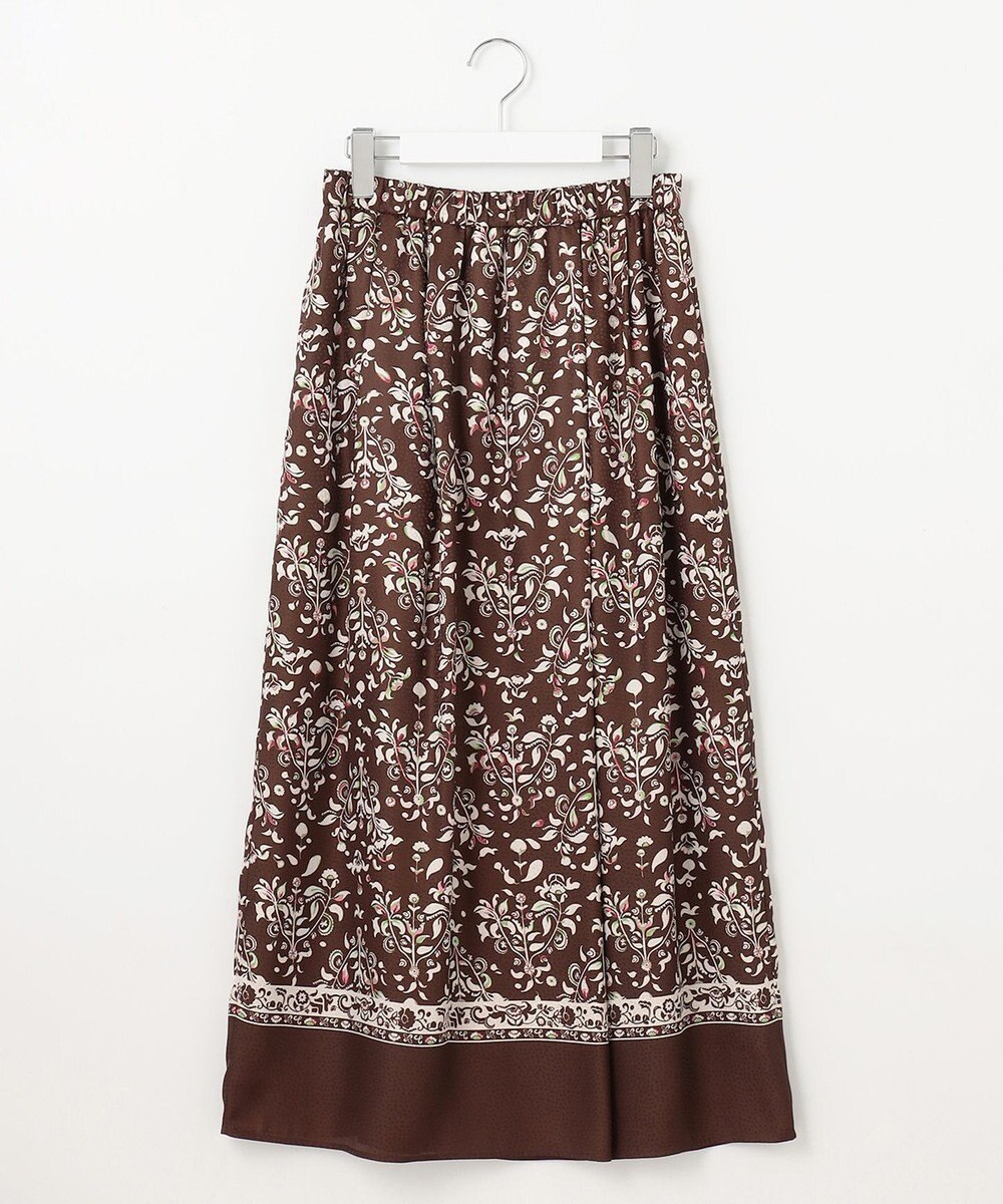 自由区 S 【ウエストゴム・洗える】ERICAパネルプリント スカート 