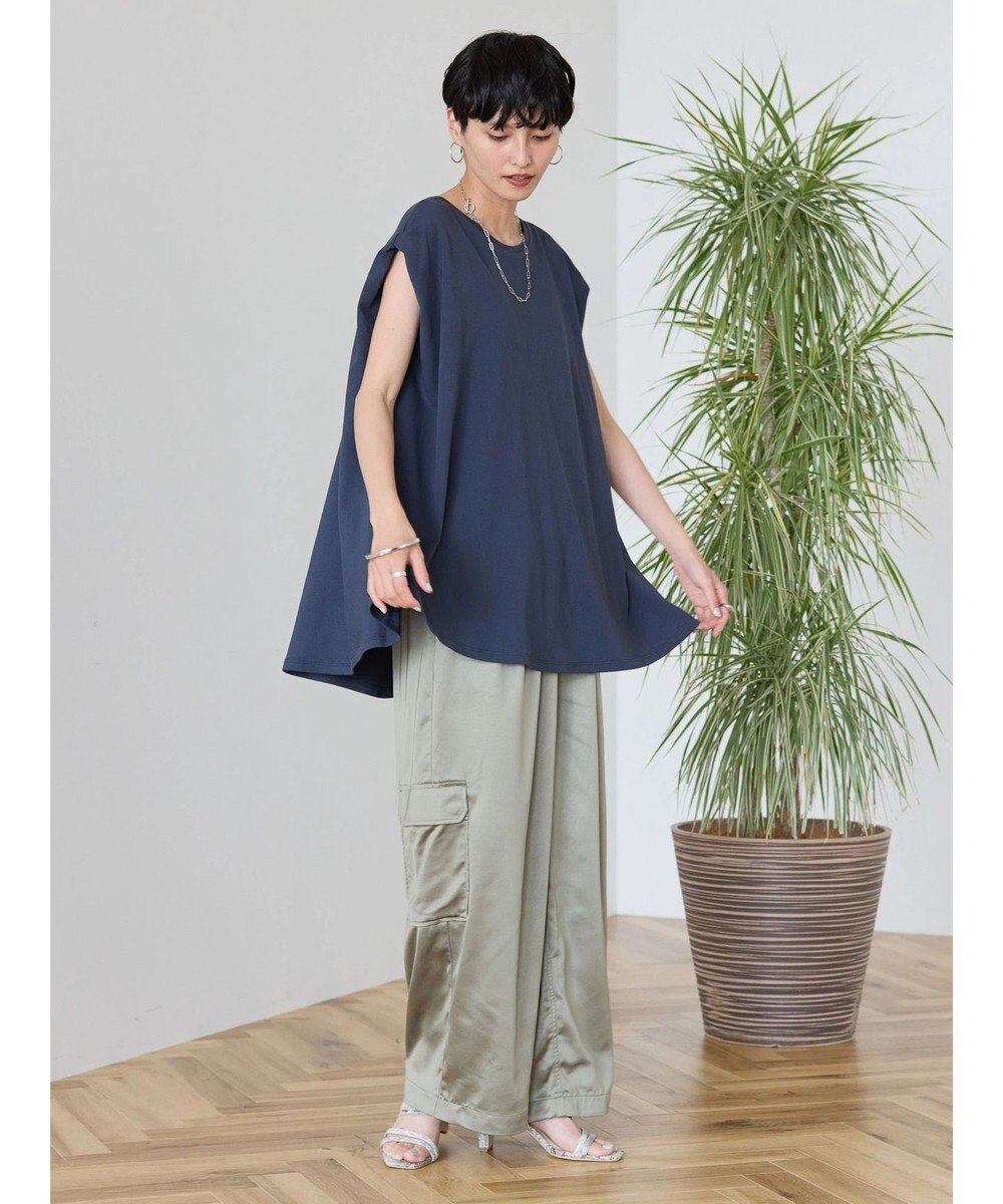 AMERICAN HOLIC 接触冷感フレンチスリーブカットチュニック 