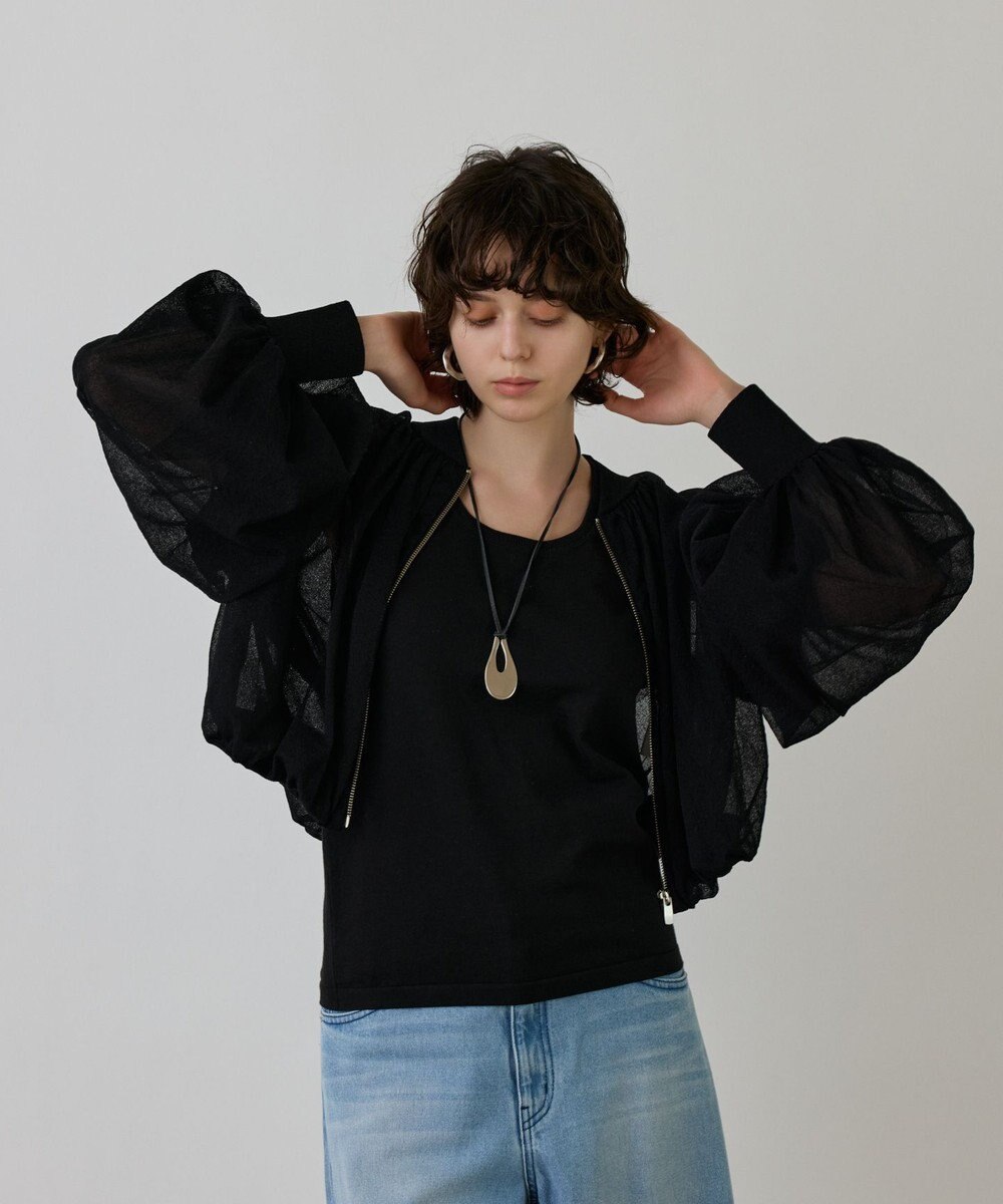 GRACE CONTINENTAL シアーニットバルーンジャケット 