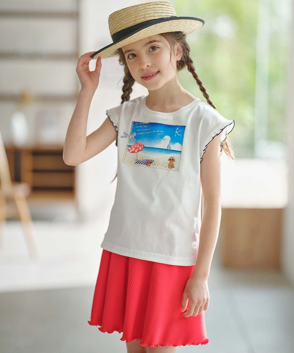 組曲 KIDS 【150-160㎝】夏休みの絵日記 Tシャツ 