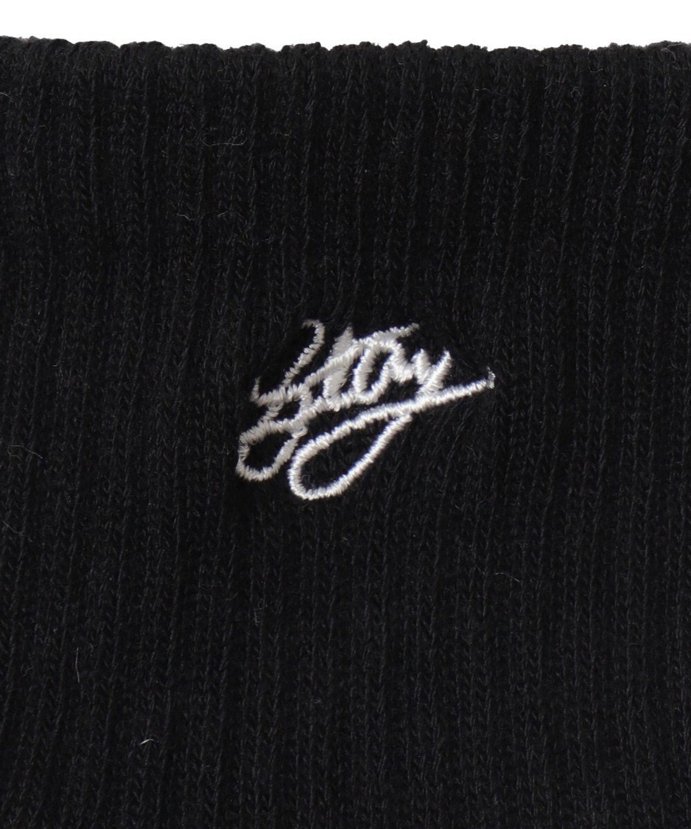 WEGO カラーロゴ刺繍アンクルパイルソックス 