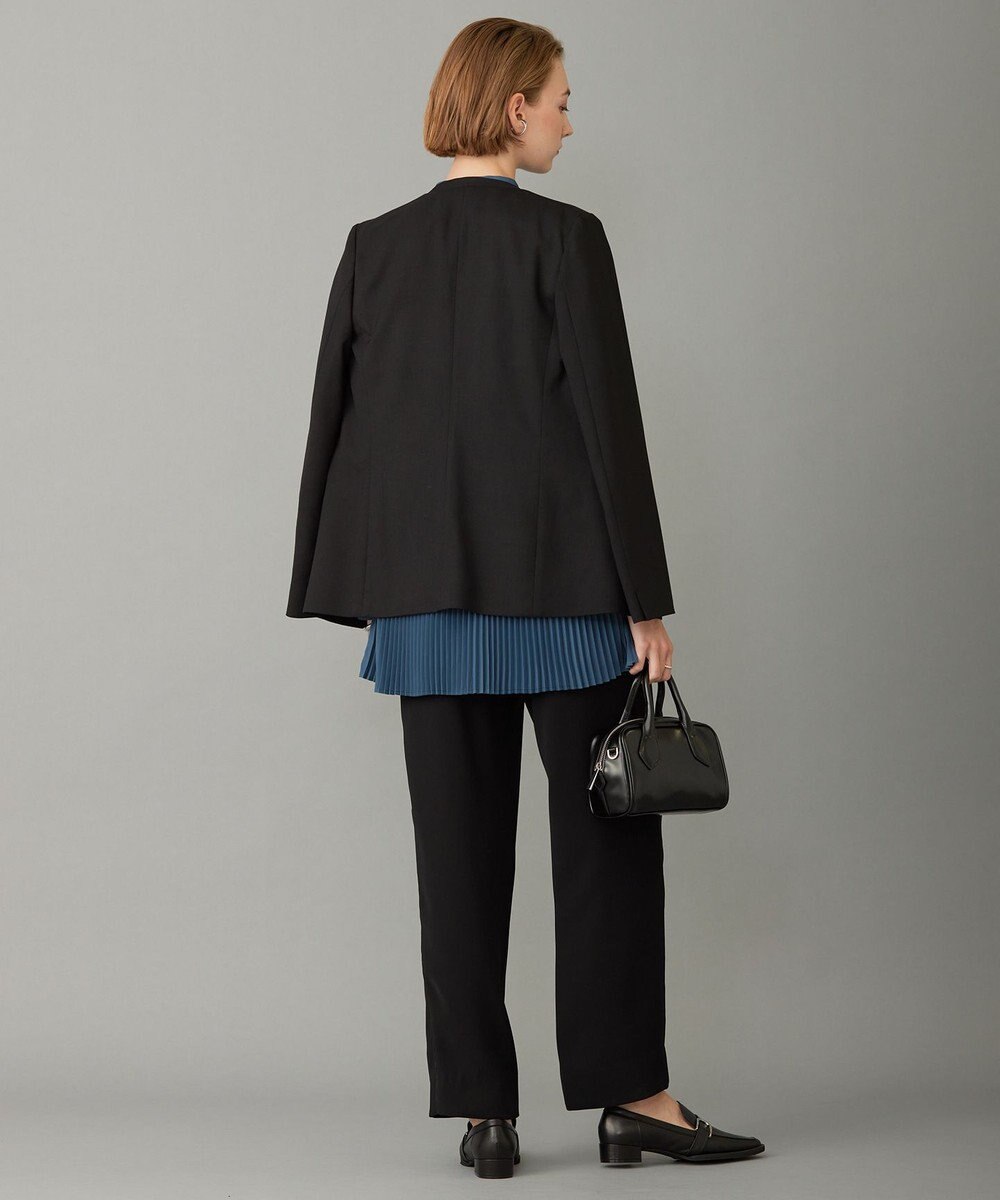 ICB L 【UVケア・洗える】ウール2WAYストレッチ ノーカラージャケット 