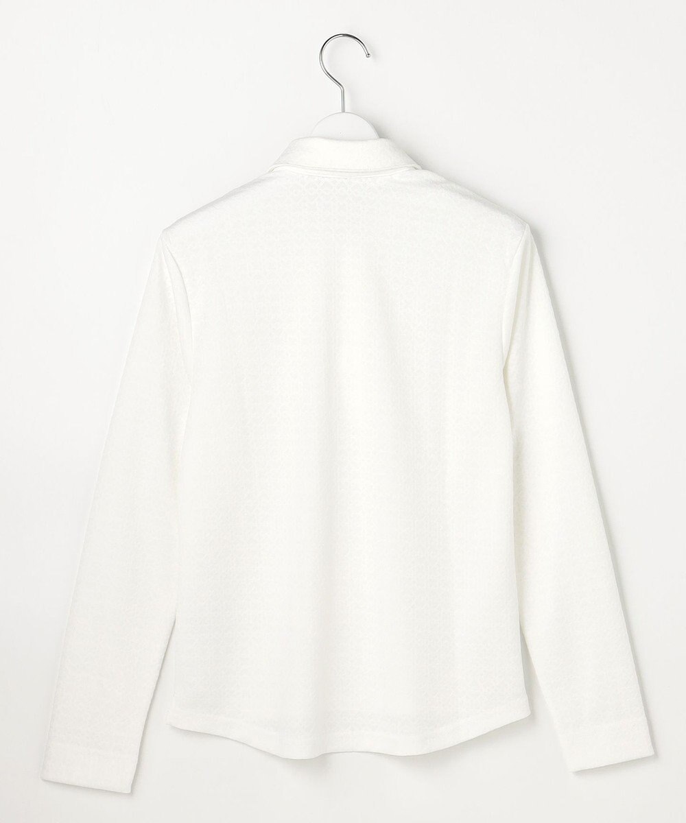 23区GOLF 【WOMEN】モノグラムジャガード長袖ポロシャツ 