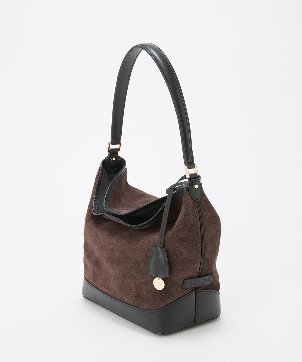 TOPKAPI 【TREASURE TOPKAPI】スエード レザーコンビ ワンショルダーバッグ チャーム付き 