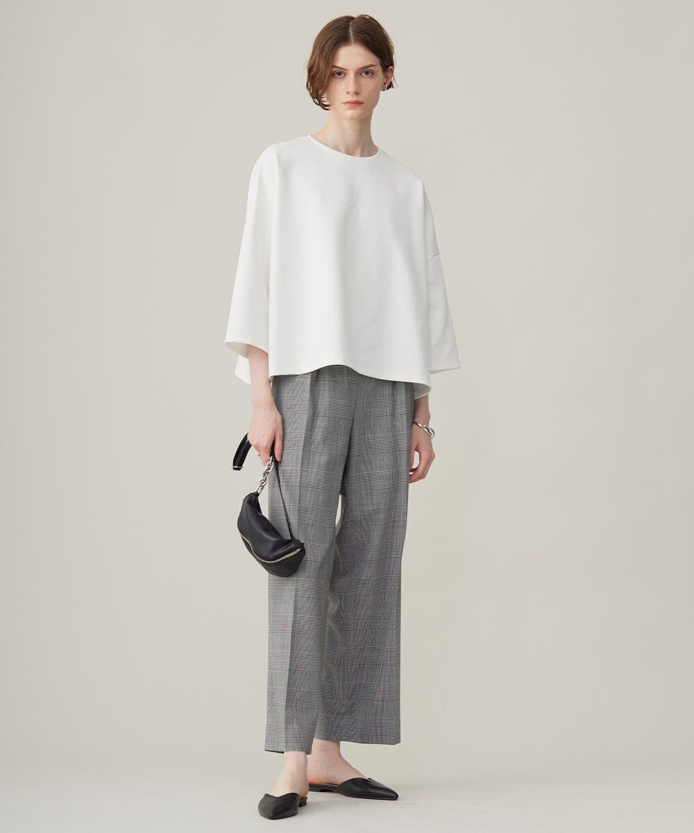 ICB 【洗える】ウール2WAYストレッチ ワイドストレートパンツ 