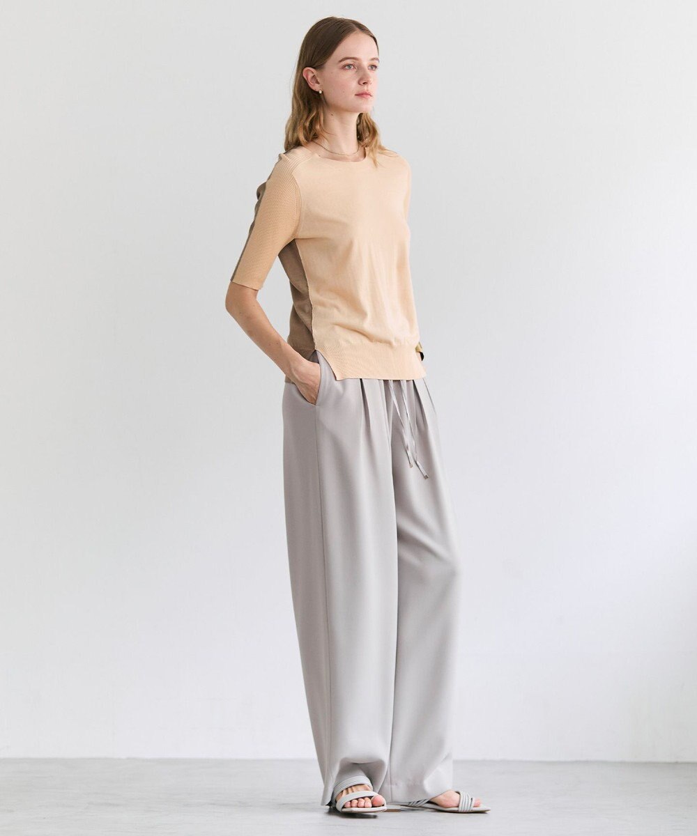 BEIGE， RUE / ドライタッチイージーセミワイドパンツ 