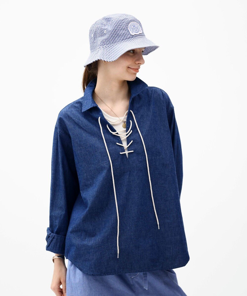 LENO CHAMBRAY PULLOVER / シャンブレーブラウス 