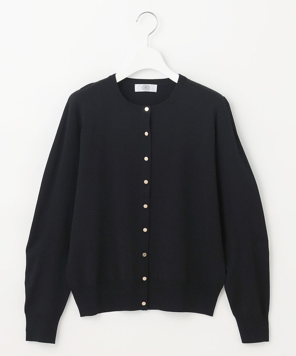 J.PRESS LADIES 【洗える】レーヨンエリートストレッチ クルーネック カーディガン 