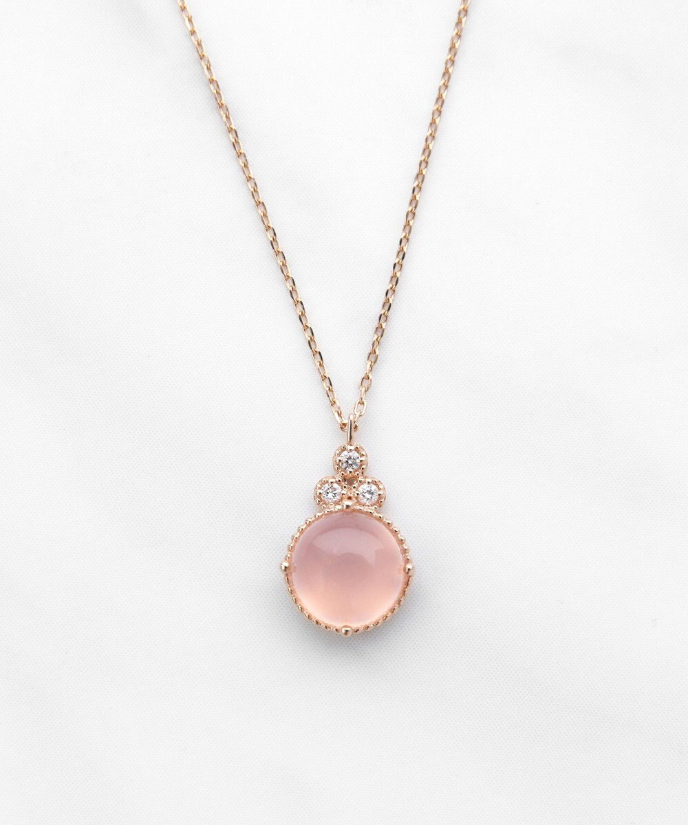 TOCCA 【WEB限定】BLOOMING BUD K10 NECKLACE K10 天然石カボションカット ダイヤモンド ネックレス 