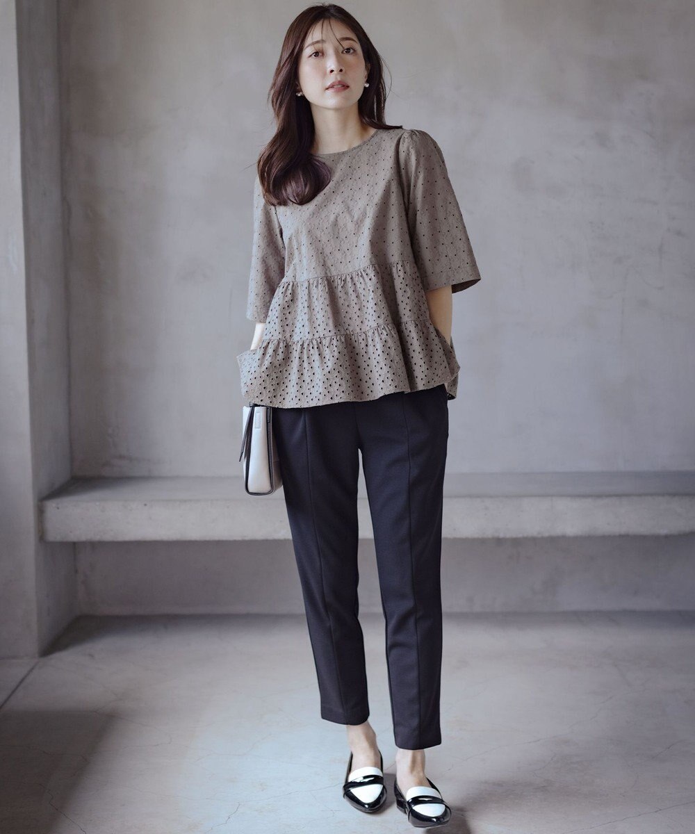 組曲 S 【ご好評につき追加生産！】ジョーゼットジャージースタイルアップ パンツ 