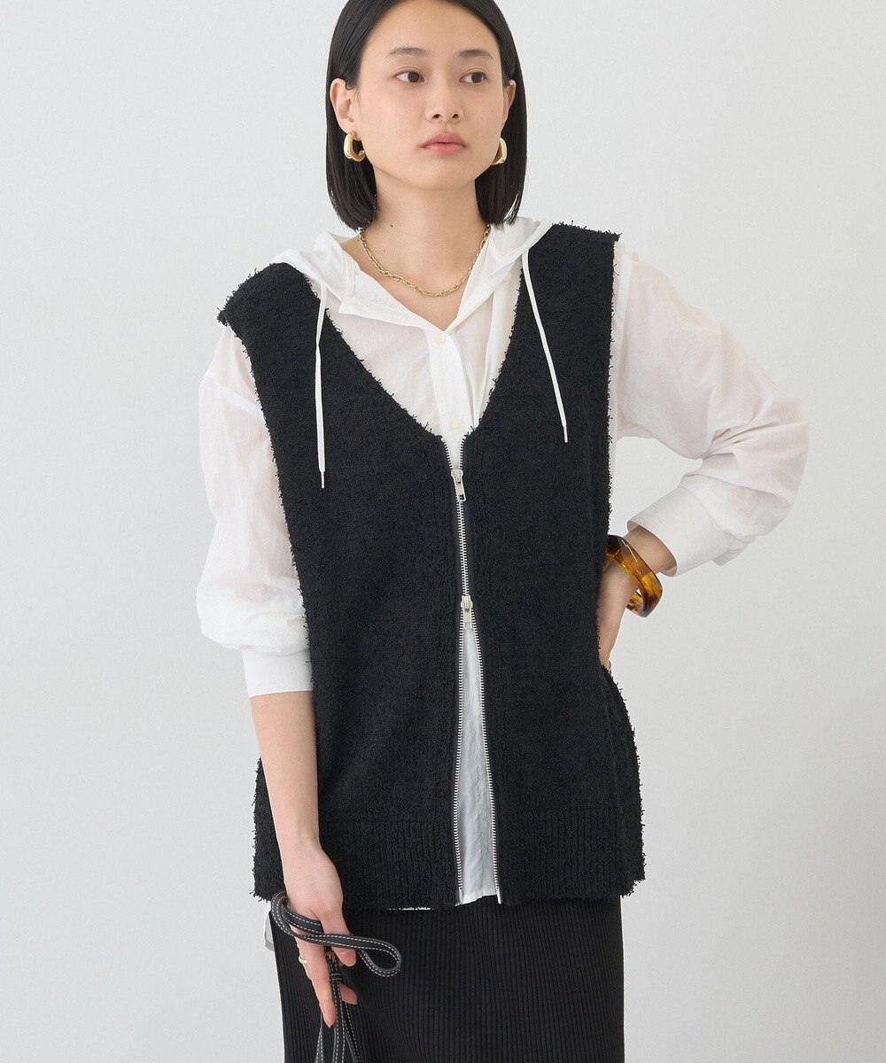 AMERICAN HOLIC ダブルZIPシャギーニットベスト 