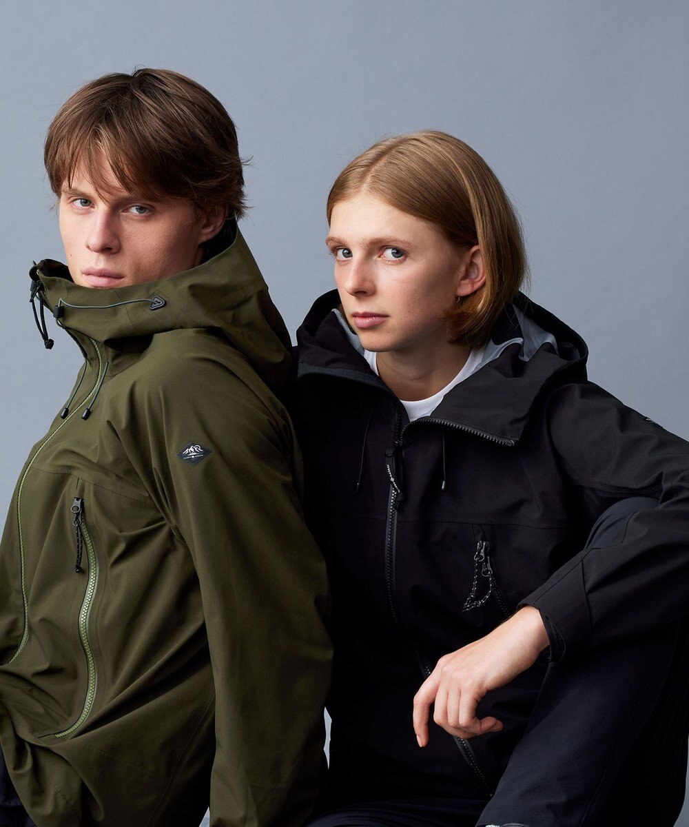 JOSEPH ABBOUD MOUNTAIN 【ECO撥水/耐水性/透湿防水素材/ストレッチ/軽量】ボイルドポリエステル3レイヤー マウンテンパーカー 