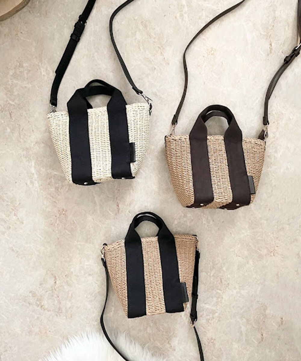 LA BAGAGERIE 【maison vert】【ペーパー素材使用】2WAYかごバッグ 