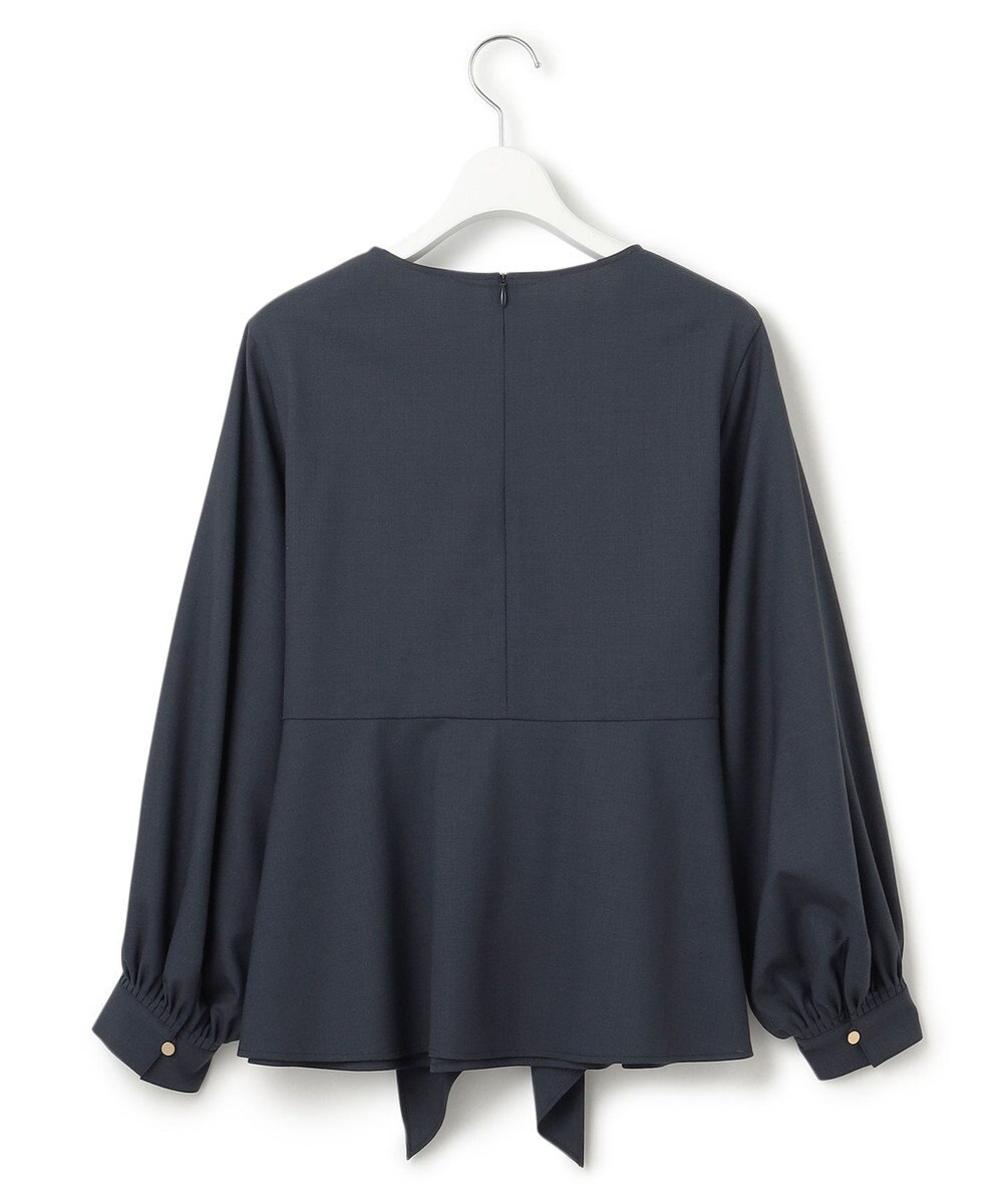 23区 【CLASSY.10月号掲載/洗える】TWマットクロス ペプラム ブラウス 